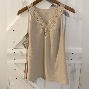 Women’s tank w embellished neckline